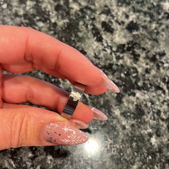 6mm Titanium Wedding Band Masonic Ring Square and Compass Symbol Flat - Picture 8 of 9